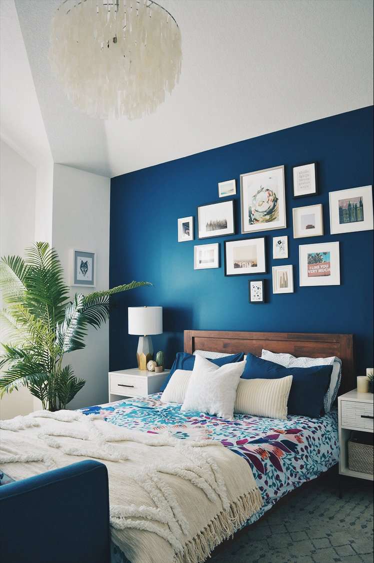 bedroom gallery wall