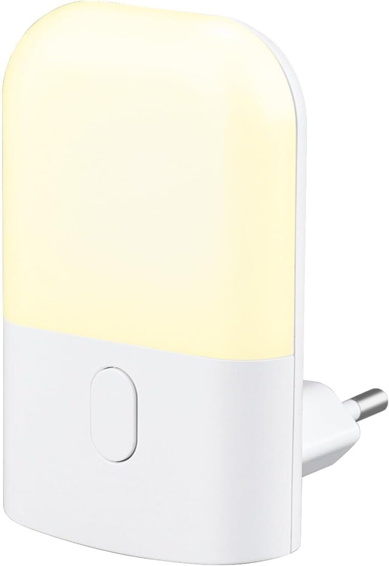 GRIFEMA GD101-1 Luz Nocturna Infantil 3 Niveles de Brillo Ajustables, Luz Nocturna con Sensor de Luz para Habitación de Niños, Baño, Pasillo, Cocina, Escaleras, 2700K Blanco Cálido