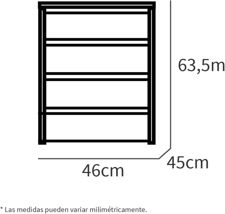 MUEBLES PITARCH | Cajonera 4 Cajones, Cómoda Dormitorios, Despachos, Interior Armario, Blanco Alto Brillo, 63,5x46x45cm (Alto x Ancho x Fondo) Colección Tibet - Image 7