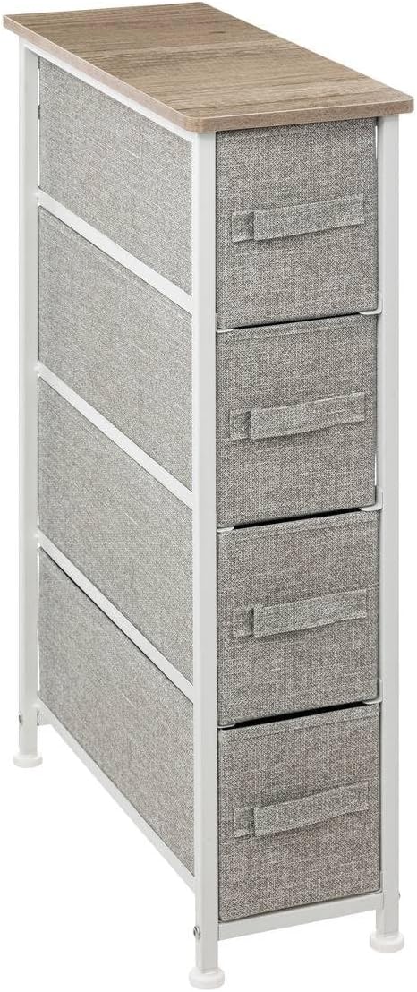 5five - Mueble de 4 cajones en Tejido Gris Claro