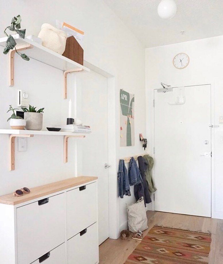 ideias de mini mudroom econômicas